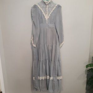 1970 Gunne Sax By Jessica San Francisco Renaissance Dress/ Powder Blue RARE FIND